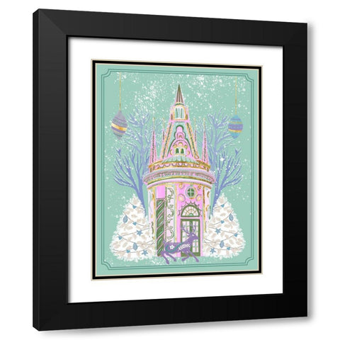 Winter Holidays III Black Modern Wood Framed Art Print with Double Matting by Wang, Melissa