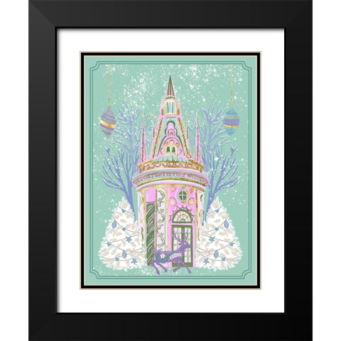 Winter Holidays III Black Modern Wood Framed Art Print with Double Matting by Wang, Melissa