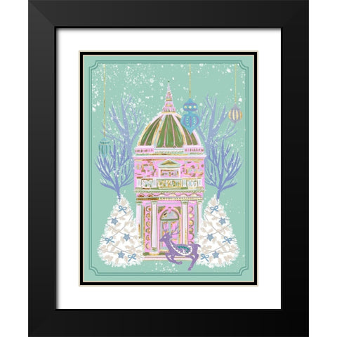 Winter Holidays IV Black Modern Wood Framed Art Print with Double Matting by Wang, Melissa