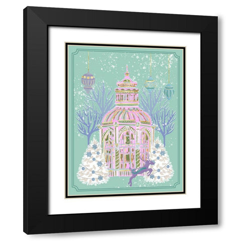 Winter Holidays V Black Modern Wood Framed Art Print with Double Matting by Wang, Melissa