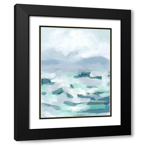 Seafoam Surf II Black Modern Wood Framed Art Print with Double Matting by Vess, June Erica