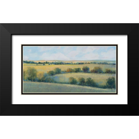 Valley Field II Black Modern Wood Framed Art Print with Double Matting by OToole, Tim