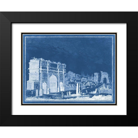 Indigo Antiquities II Black Modern Wood Framed Art Print with Double Matting by Vision Studio