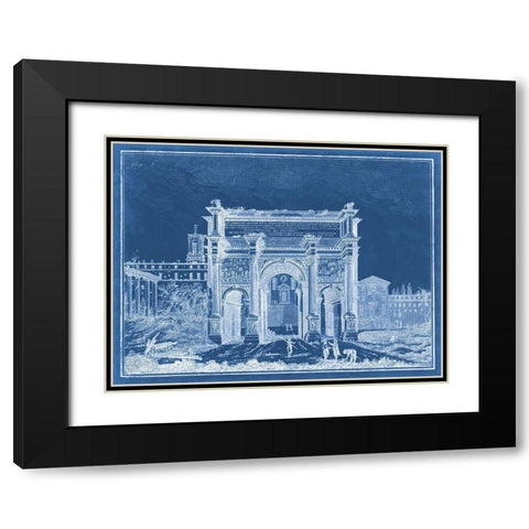 Indigo Antiquities III Black Modern Wood Framed Art Print with Double Matting by Vision Studio