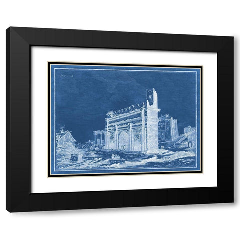 Indigo Antiquities IV Black Modern Wood Framed Art Print with Double Matting by Vision Studio