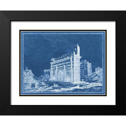 Indigo Antiquities IV Black Modern Wood Framed Art Print with Double Matting by Vision Studio