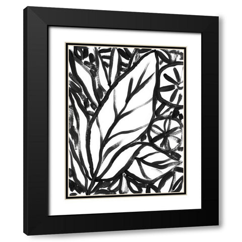 Sumi Garden II Black Modern Wood Framed Art Print with Double Matting by Vess, June Erica