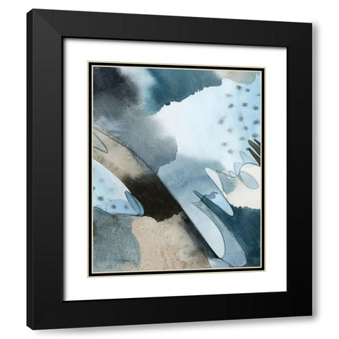 Layered Cascade I Black Modern Wood Framed Art Print with Double Matting by Popp, Grace