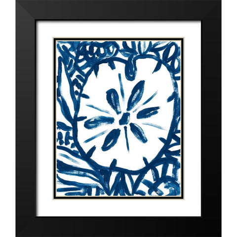 Brushy Beach Batik II Black Modern Wood Framed Art Print with Double Matting by Vess, June Erica