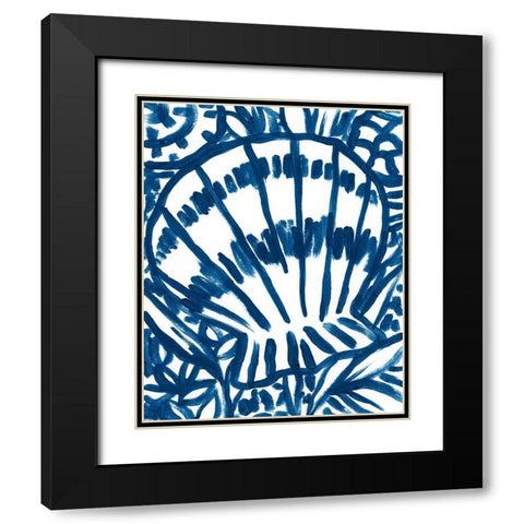 Brushy Beach Batik IV Black Modern Wood Framed Art Print with Double Matting by Vess, June Erica