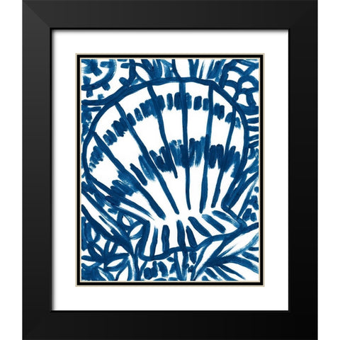 Brushy Beach Batik IV Black Modern Wood Framed Art Print with Double Matting by Vess, June Erica