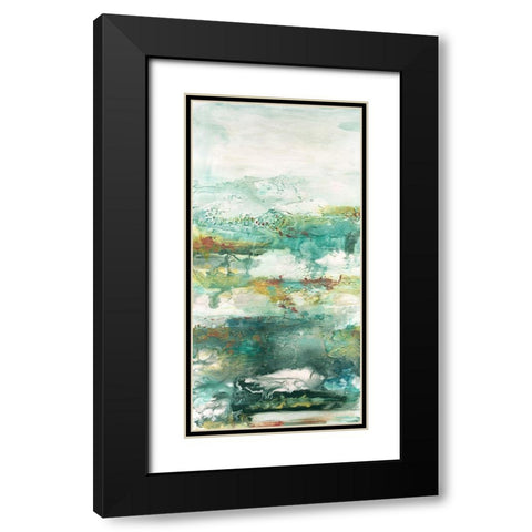 Embellished Emerald Vision I Black Modern Wood Framed Art Print with Double Matting by Bramma, Lila