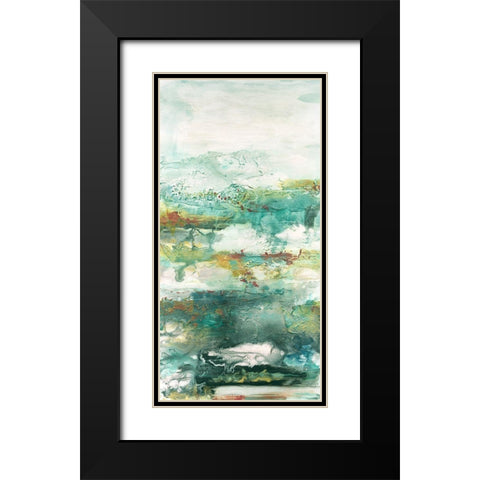 Embellished Emerald Vision I Black Modern Wood Framed Art Print with Double Matting by Bramma, Lila