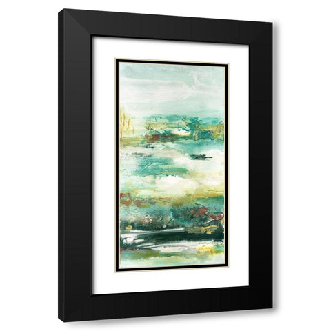 Embellished Emerald Vision II Black Modern Wood Framed Art Print with Double Matting by Bramma, Lila