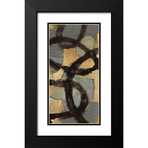 Gilded Links II Black Modern Wood Framed Art Print with Double Matting by Goldberger, Jennifer