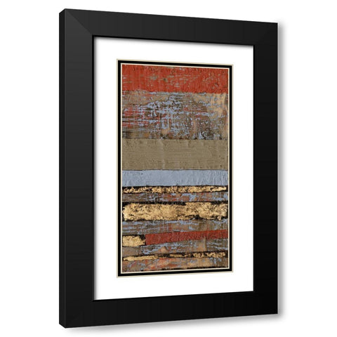 Embellished Wax Textures II Black Modern Wood Framed Art Print with Double Matting by Goldberger, Jennifer