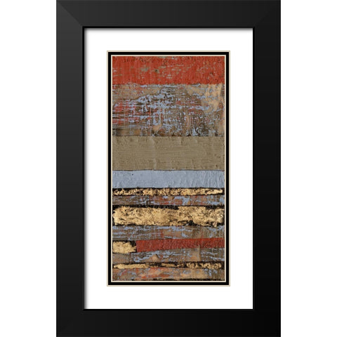 Embellished Wax Textures II Black Modern Wood Framed Art Print with Double Matting by Goldberger, Jennifer