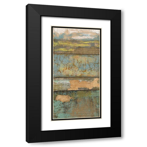 Embellished Segmented Textures I Black Modern Wood Framed Art Print with Double Matting by Goldberger, Jennifer