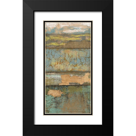 Embellished Segmented Textures I Black Modern Wood Framed Art Print with Double Matting by Goldberger, Jennifer