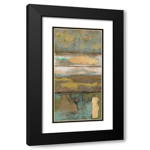 Embellished Segmented Textures II Black Modern Wood Framed Art Print with Double Matting by Goldberger, Jennifer