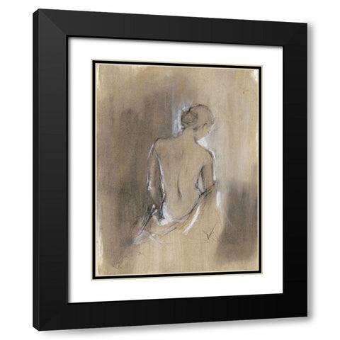 Embellished Contemporary Figure II Black Modern Wood Framed Art Print with Double Matting by Harper, Ethan