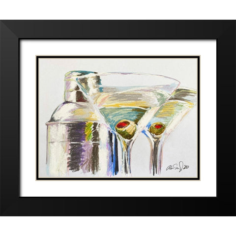 Cheers II Black Modern Wood Framed Art Print with Double Matting by Segal, Alan
