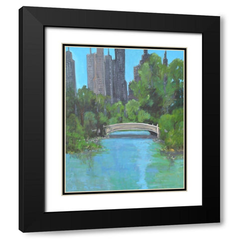 City Park Black Modern Wood Framed Art Print with Double Matting by Stevens, Allayn