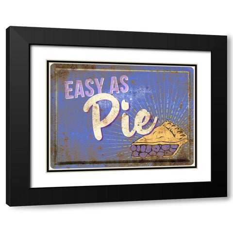 Easy as Pie Black Modern Wood Framed Art Print with Double Matting by North 40