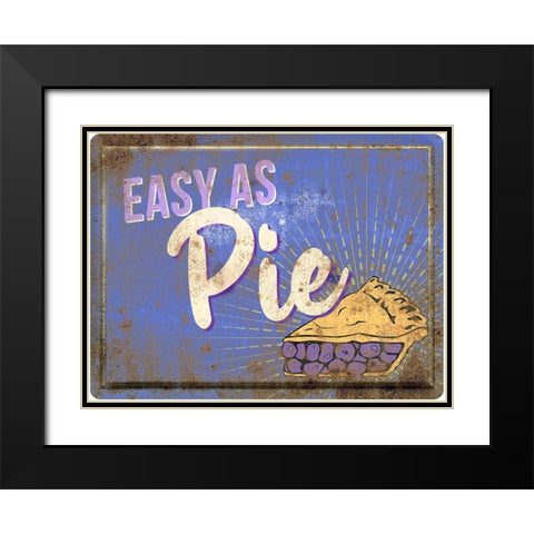 Easy as Pie Black Modern Wood Framed Art Print with Double Matting by North 40