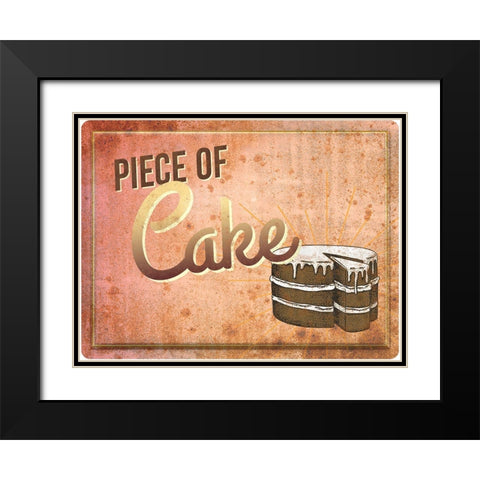 Piece of Cake Black Modern Wood Framed Art Print with Double Matting by North 40