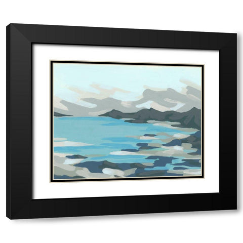 Cloudy Inlet I Black Modern Wood Framed Art Print with Double Matting by Vess, June Erica