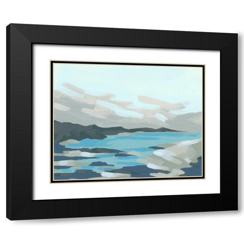 Cloudy Inlet II Black Modern Wood Framed Art Print with Double Matting by Vess, June Erica