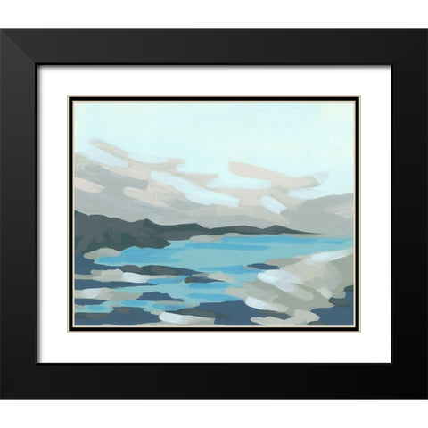 Cloudy Inlet II Black Modern Wood Framed Art Print with Double Matting by Vess, June Erica