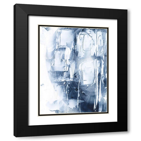 Blue Balloons II Black Modern Wood Framed Art Print with Double Matting by Harper, Ethan