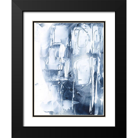 Blue Balloons II Black Modern Wood Framed Art Print with Double Matting by Harper, Ethan