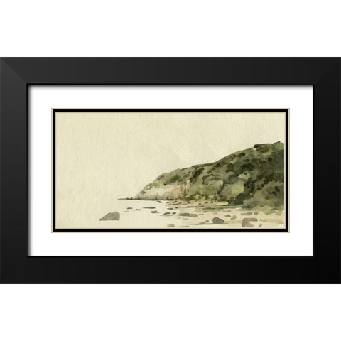 Coastal Hills II Black Modern Wood Framed Art Print with Double Matting by Caroline, Emma