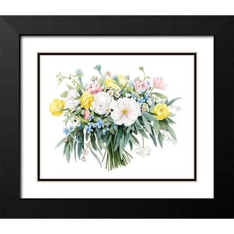 Ashtons Bouquet Black Modern Wood Framed Art Print with Double Matting by Popp, Grace