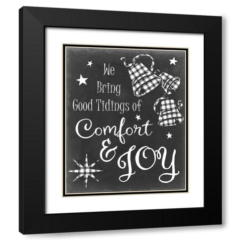 Comfort and Joy Black Modern Wood Framed Art Print with Double Matting by Chandler, Sharon