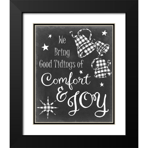 Comfort and Joy Black Modern Wood Framed Art Print with Double Matting by Chandler, Sharon