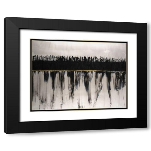 Autumnal Equinox Black Modern Wood Framed Art Print with Double Matting by Lam, Vanna