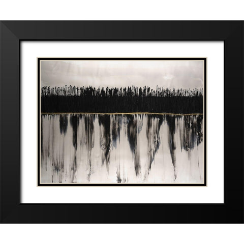 Autumnal Equinox Black Modern Wood Framed Art Print with Double Matting by Lam, Vanna