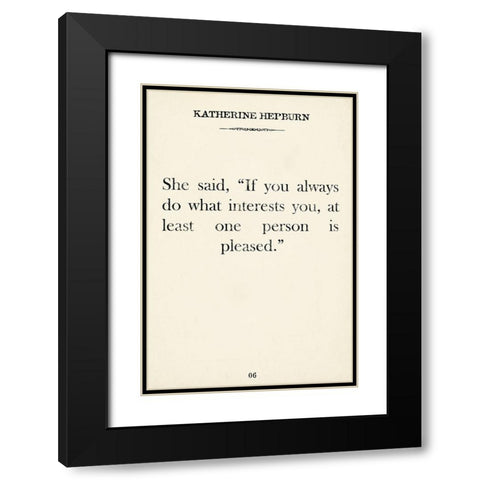 Notable Quotes I Black Modern Wood Framed Art Print with Double Matting by Vision Studio