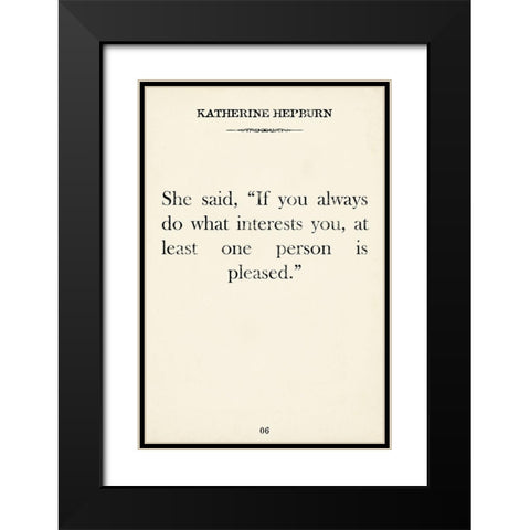 Notable Quotes I Black Modern Wood Framed Art Print with Double Matting by Vision Studio