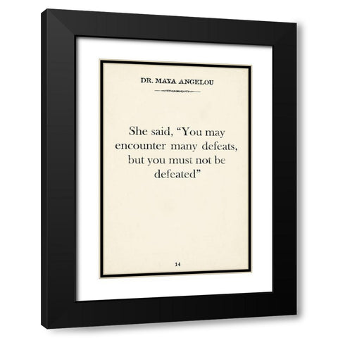 Notable Quotes III Black Modern Wood Framed Art Print with Double Matting by Vision Studio