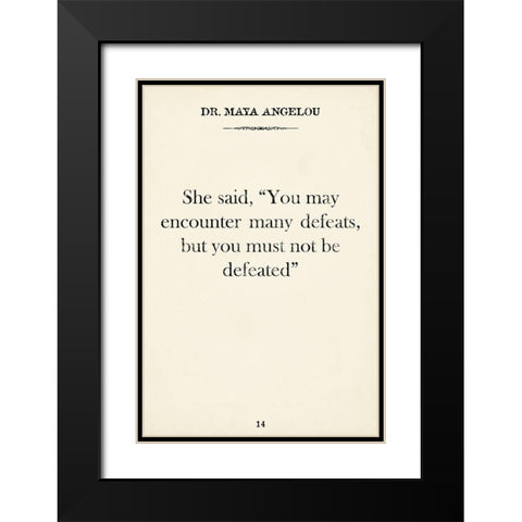 Notable Quotes III Black Modern Wood Framed Art Print with Double Matting by Vision Studio