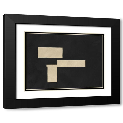 Quadrate Abstract I Black Modern Wood Framed Art Print with Double Matting by Green, Jacob