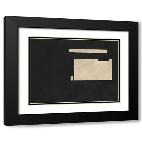 Quadrate Abstract II Black Modern Wood Framed Art Print with Double Matting by Green, Jacob