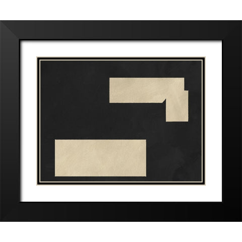 Quadrate Abstract III Black Modern Wood Framed Art Print with Double Matting by Green, Jacob
