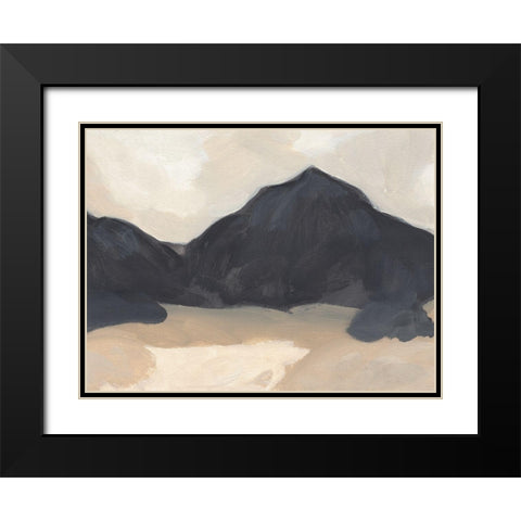 Black Mountain I Black Modern Wood Framed Art Print with Double Matting by Green, Jacob
