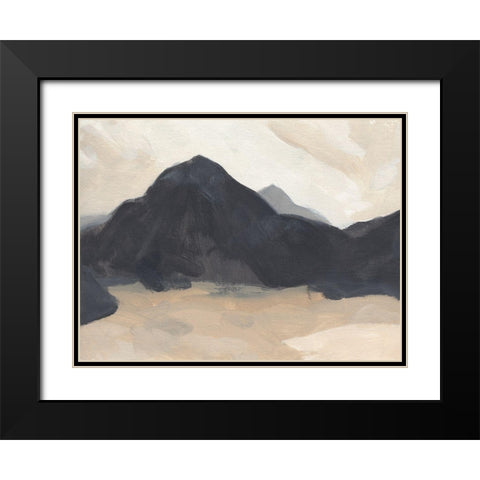 Black Mountain II Black Modern Wood Framed Art Print with Double Matting by Green, Jacob